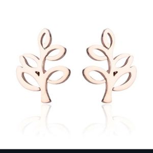 🌿🌿Gorgeous Dainty Leaf Earrings in ROSE GOLD Stainless Steel🌿🌿